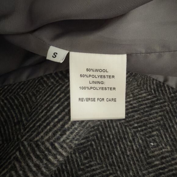 Filippa Hagg Oversized Wool Blend Coat In Grey Size S - Picture 7 of 12